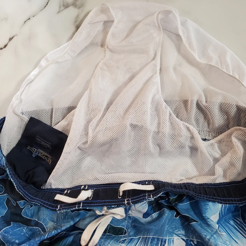 Newport Blue Island Brand Palm Trees Print Men's Swim Trunks size XXL